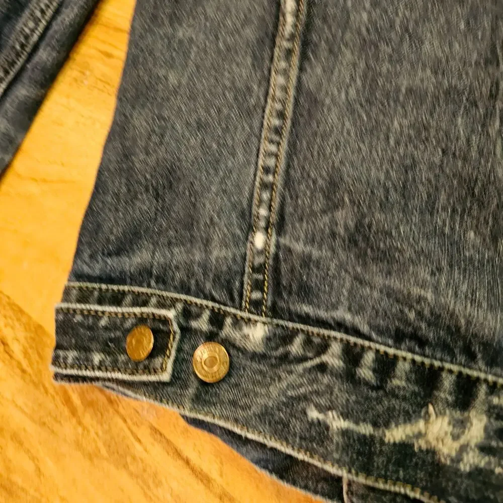Denim and Supply Ralph Lauren Vintage Truckers‎ XS jean Jacket. Heavy distressed